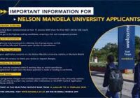 Nelson Mandela Metropolitan University Application 2026-2027