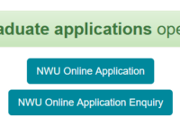 North-West University Online Application Date For 2026-2027